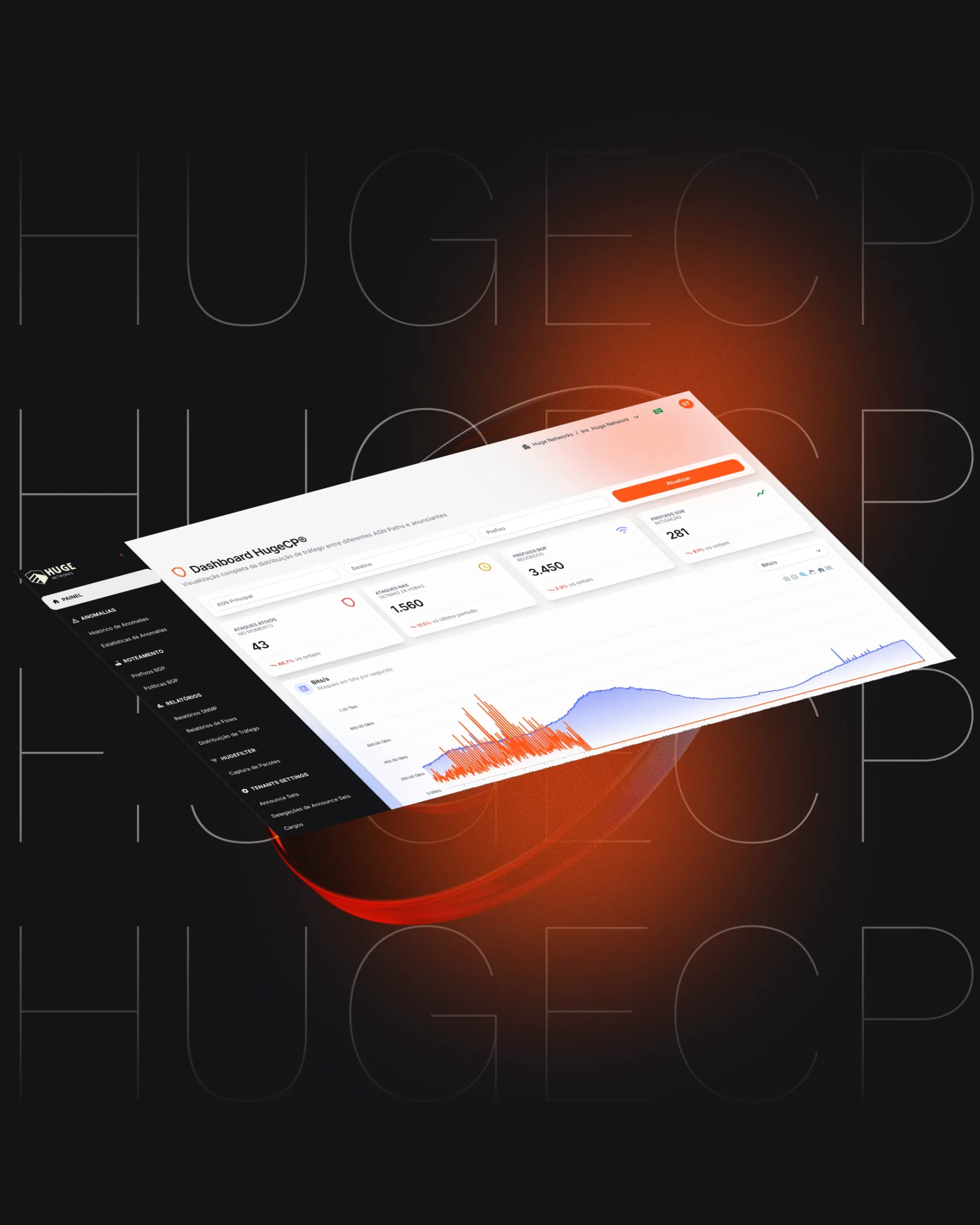Concepto visual del dashboard de HugeCP 2.0