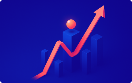 Políticas Baseadas em Métricas - Gráfico mostrando crescimento com seta laranja